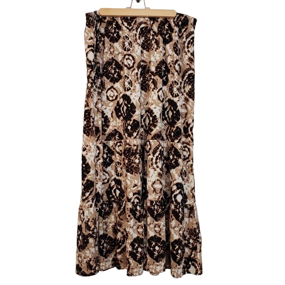 Verve Ami Brown and Cream Maxi Skirt